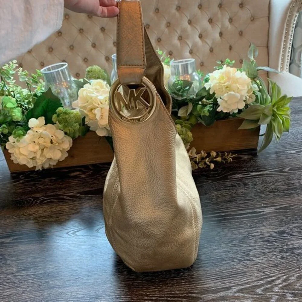 Michael Kors Gold Hobo Bag